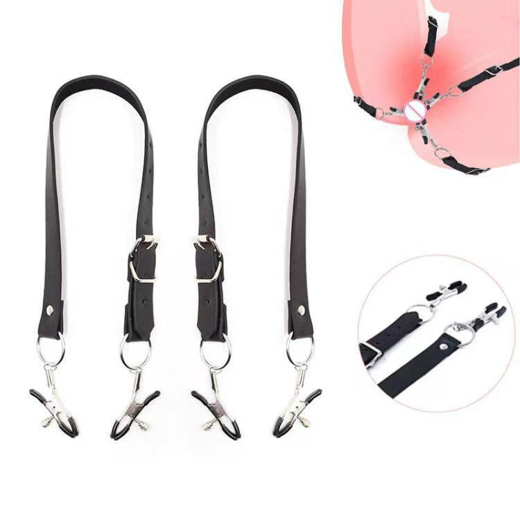 Nipple Clamp Points Clip - Adjustable BDSM Sexual Torture Device, Black