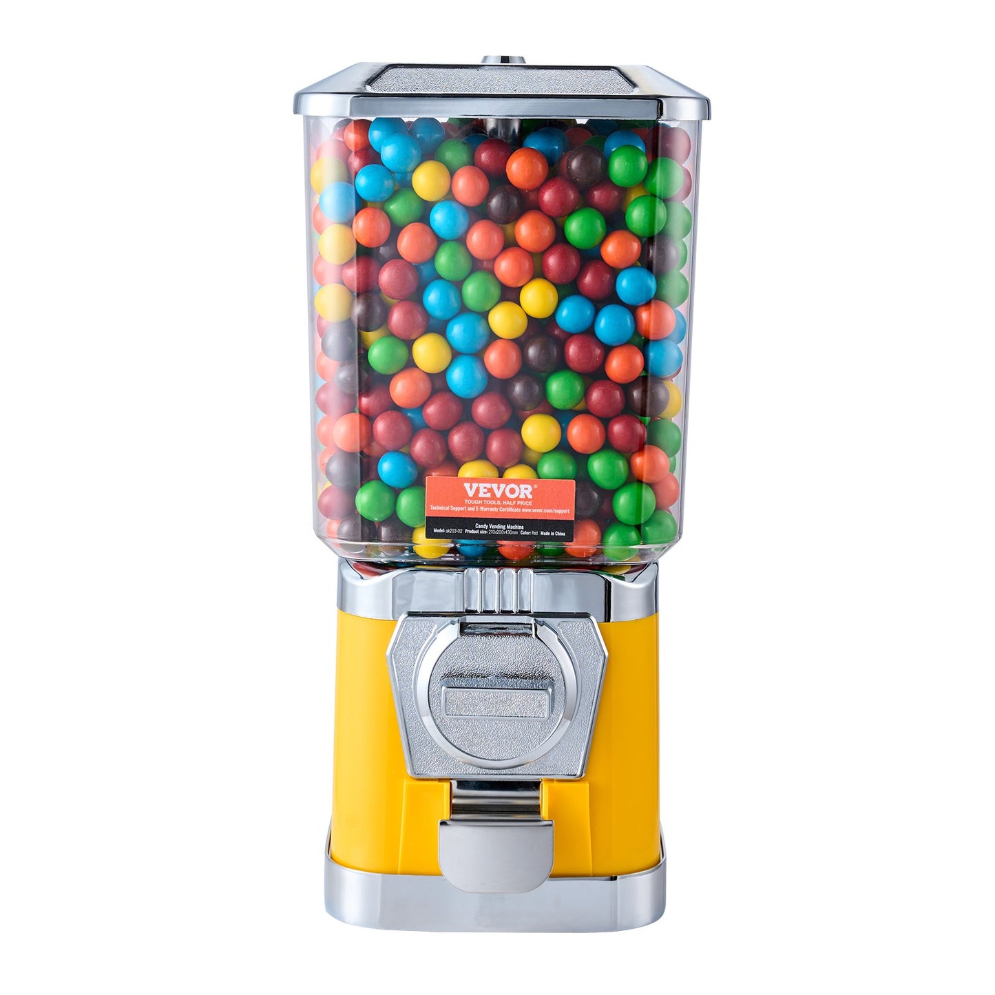 Vintage Gumball Machine Coin Bank - 17" Yellow Candy Dispenser