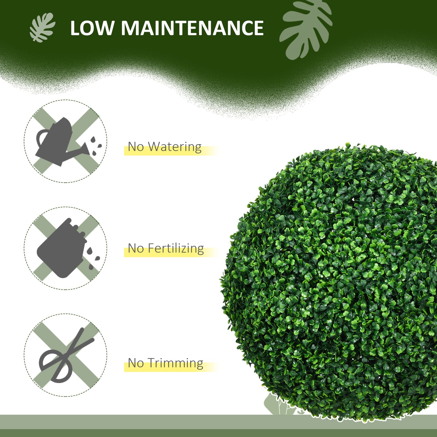 Artificial Boxwood Topiary Balls - 19.75 Inch Set of 2