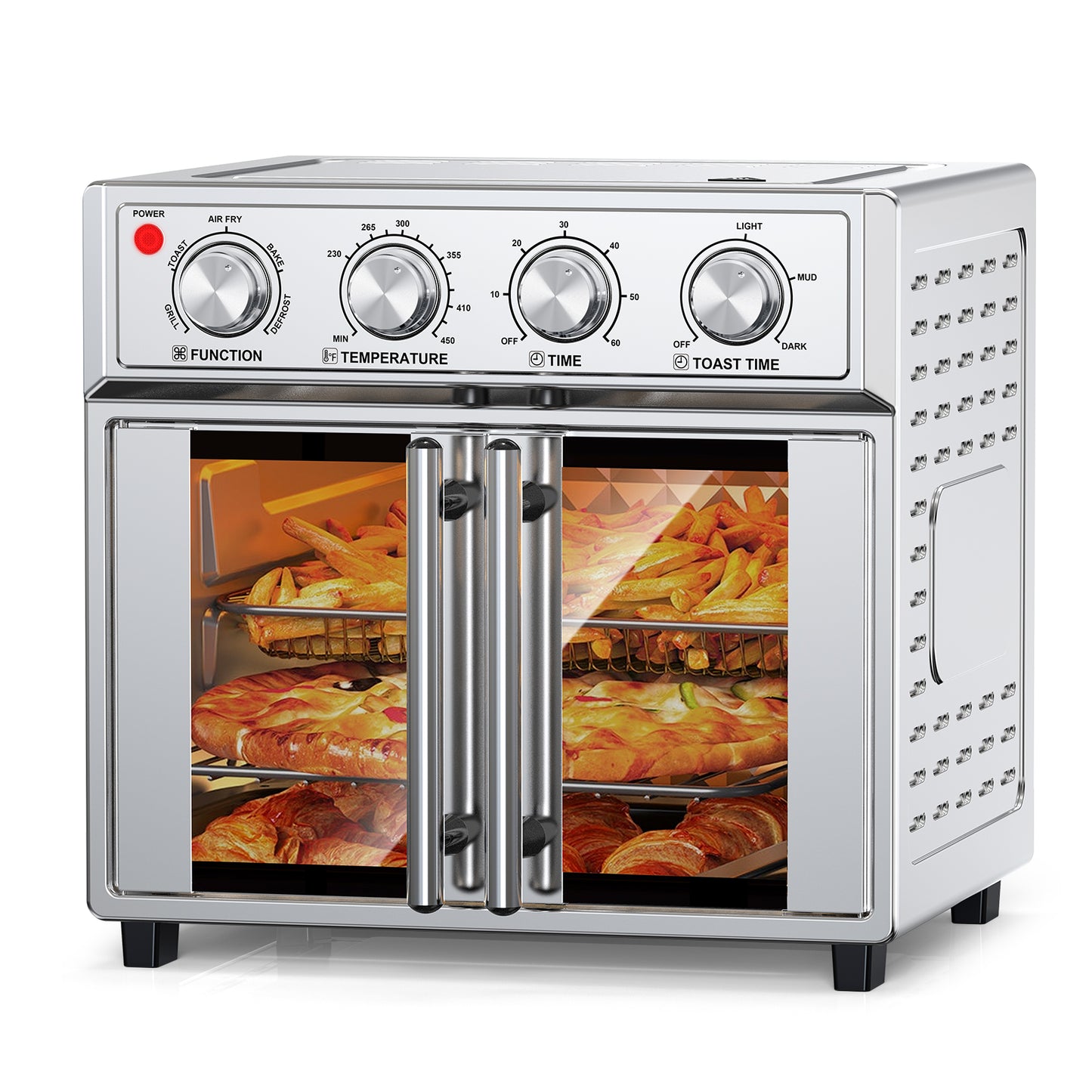 26L Multifunction Air Fryer Toaster Oven - 6 Slices, 1700W