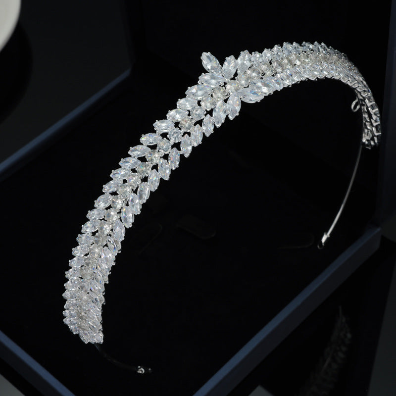 Zircon Crown Wedding Bride Hair Band - GSTG 004
