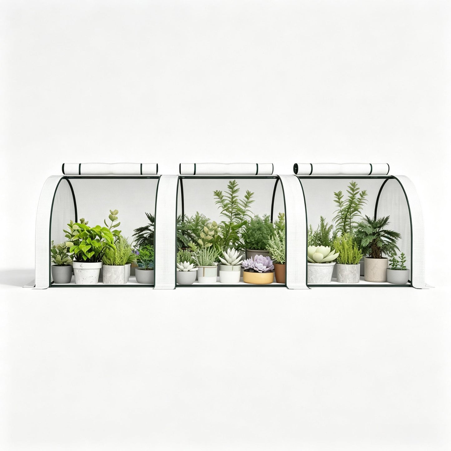 Portable Greenhouse for Outdoor Garden - Walk-In Plant Shelter with Zippered Doors