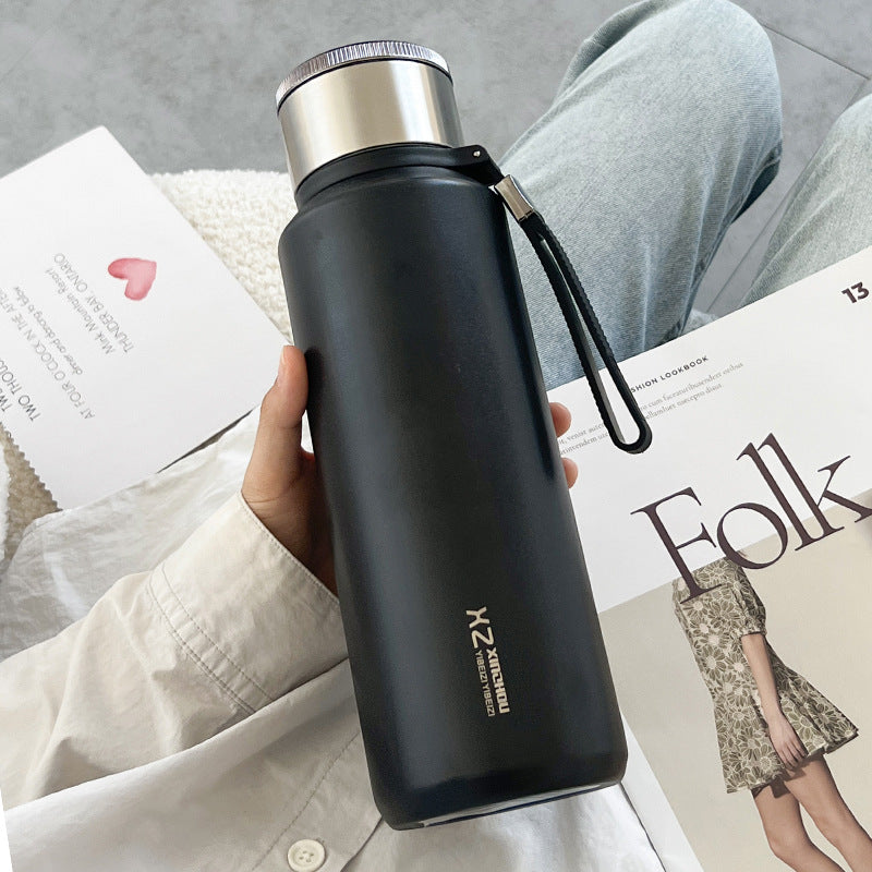 Portable Tea Separation Water Cup with Strainer - Large Capacity Stainless Steel