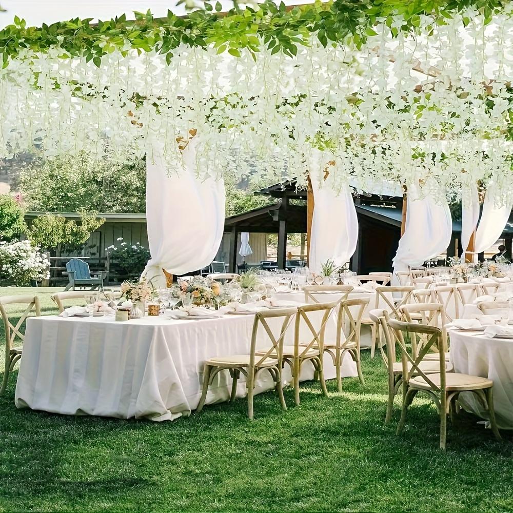 10-Piece Artificial Wisteria Hanging Flower Set - Silk Vines