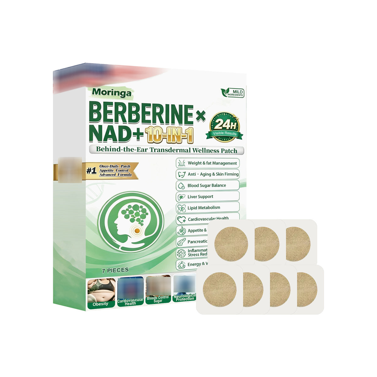 Body Care Patches with Hyaluronic Acid & Collagen - 7pc