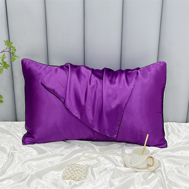 Double-Sided Ice Silk Pillowcase - Soft Rayon & Polyester Bedding Cover