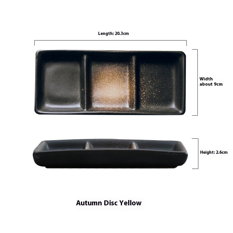 Multi-Functional Ceramic Plate - 8-inch Rectangular Dinnerware for Home & Hospitality