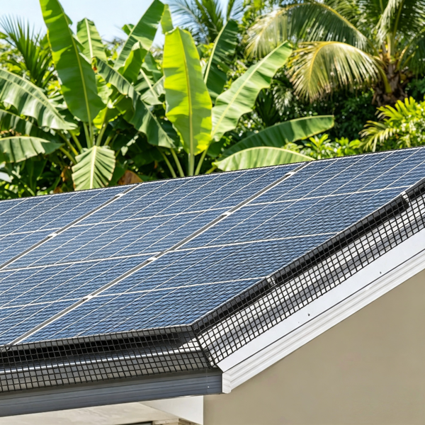 8 Inch x 100 Ft Solar Panel Bird Guard Mesh Kit Rust-Proof PVC Coated Critter Barrier with Aluminum Fasteners