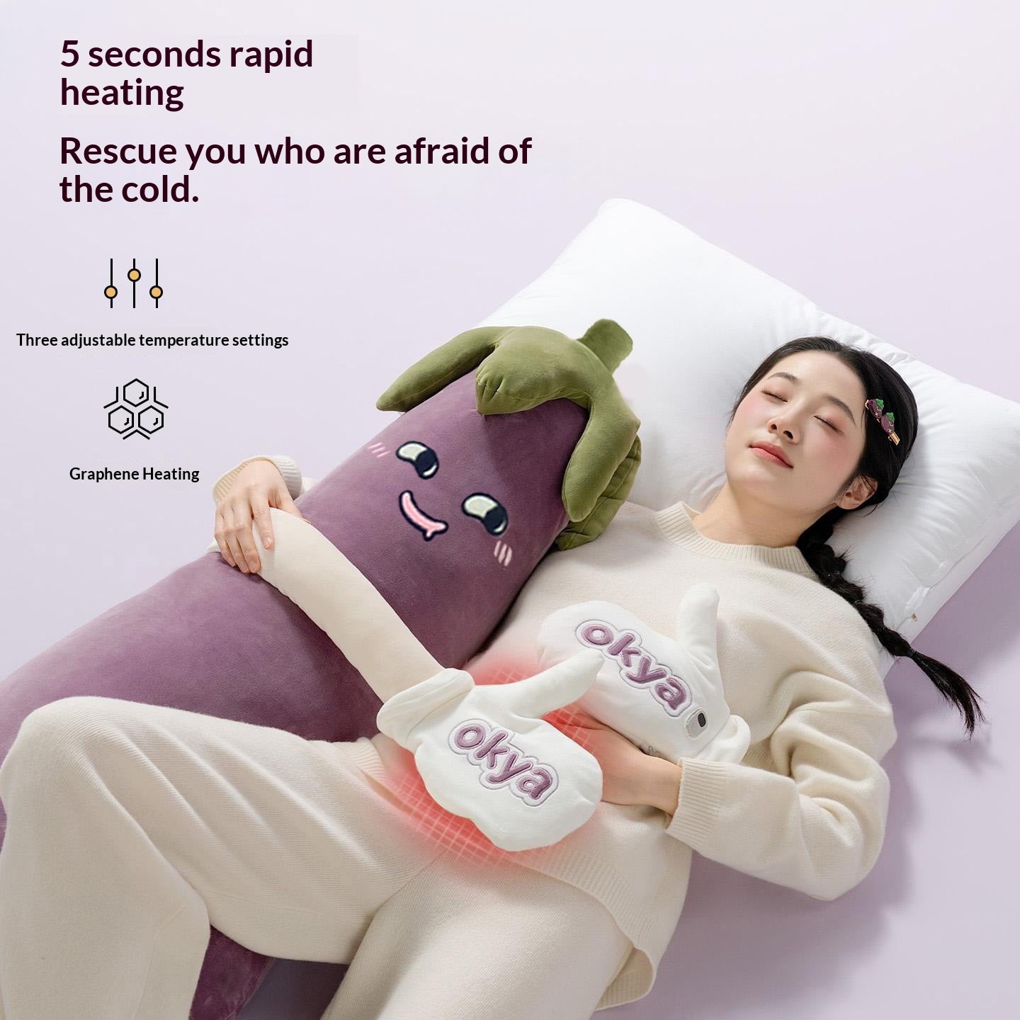 Cuddly Sleep Pillow with Heating & Soothing Features - Multiple Sizes & Styles