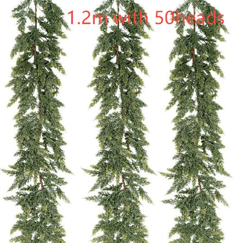 Thickened Cedar Rattan Christmas Decorations Pine and Cypress Set