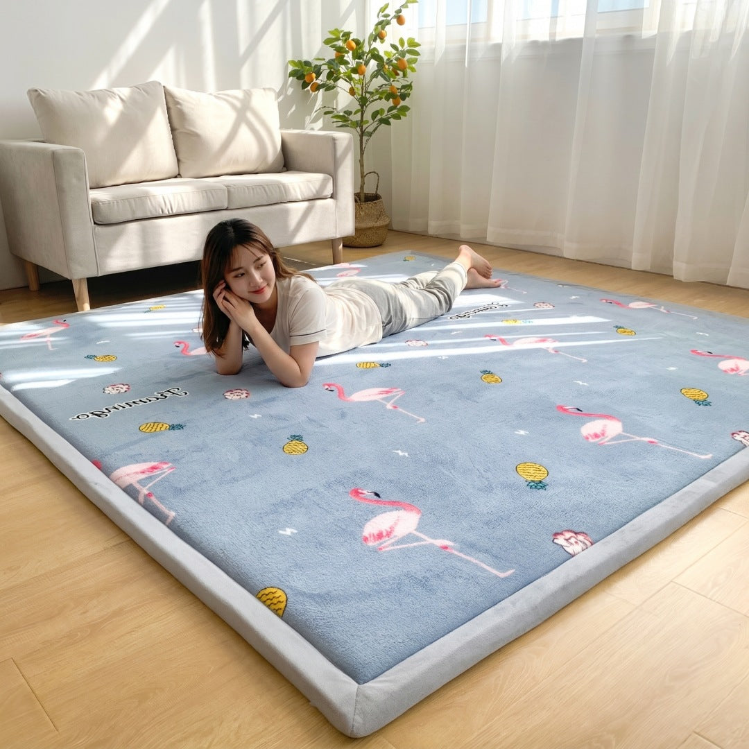 Children's Thick Coral Fleece Rug - Soft Playroom Carpet for Kids