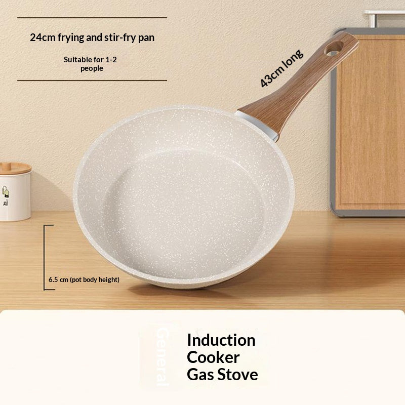 Non-Stick Flat-Bottom Frying Pan for Induction & Gas Stoves - Multiple Sizes