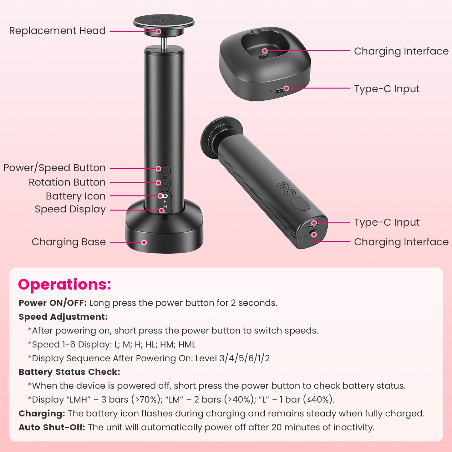2-in-1 Electric Foot Callus Remover and Nail Grinder - Rechargeable Kit