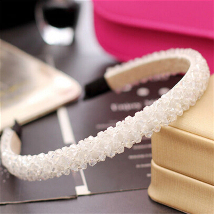 Women's Crystal Beaded Hair Hoop Headwear | Fashion Hair Accessory
