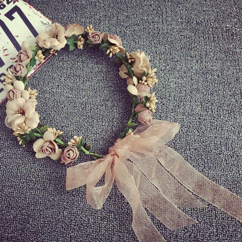 Handmade Flower Garland Headdress Hair Wreath
