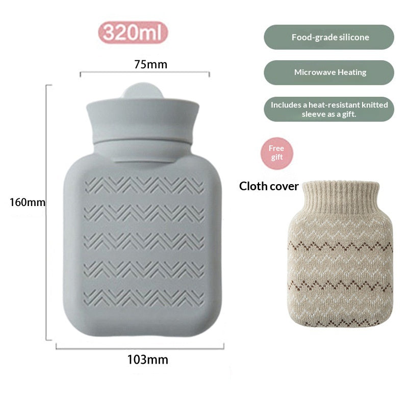 Cute Plush Hand Warmer with Silicone Water Bottle - Home & Office Use