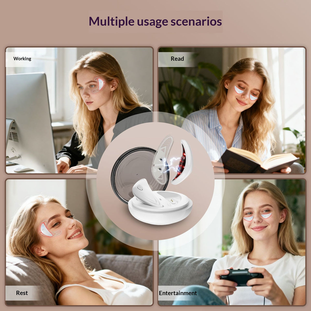 Red Light Eye Beauty Device For Reducing Dark Circles And Puffiness