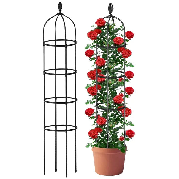2-Pack 5.9FT Rustproof Garden Trellis for Climbing Plants