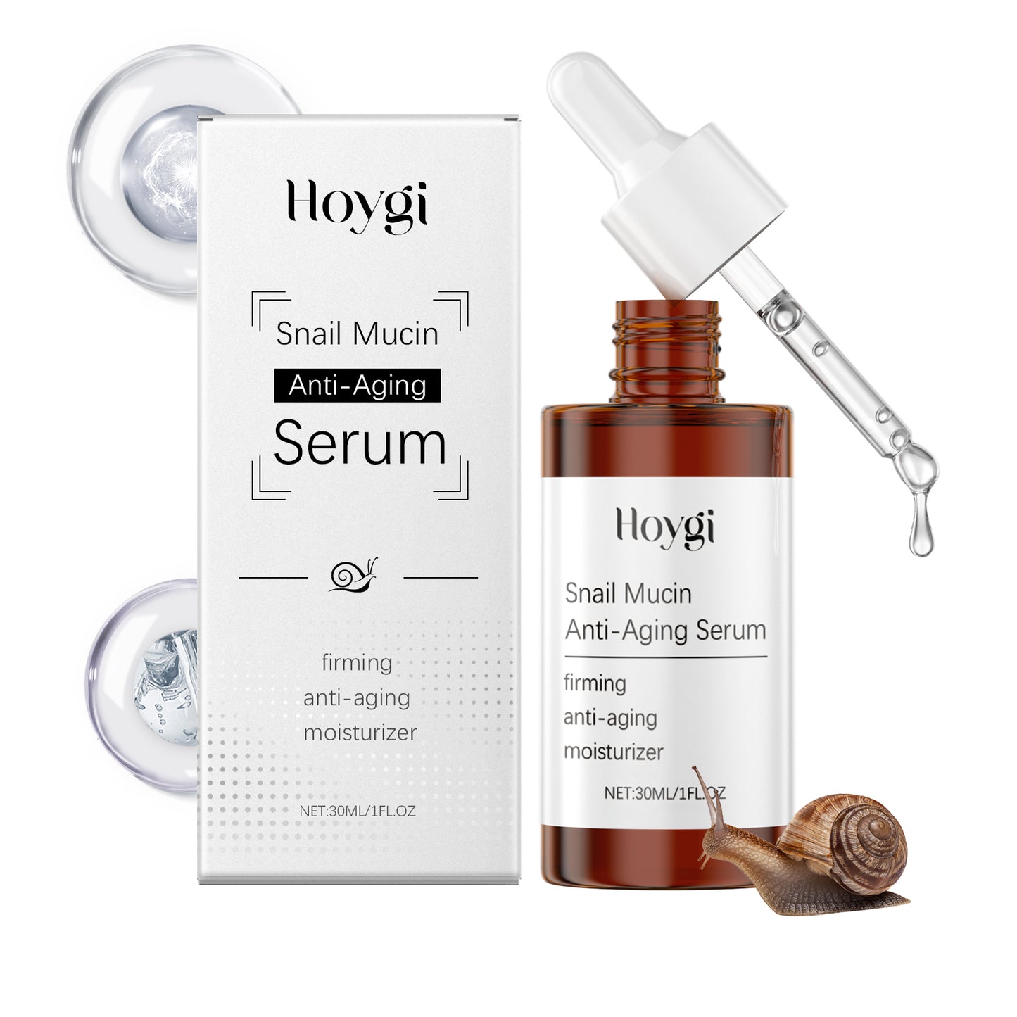 Snail Face Serum with Vitamin B5 & E - 30ml Hydrating Skin Care