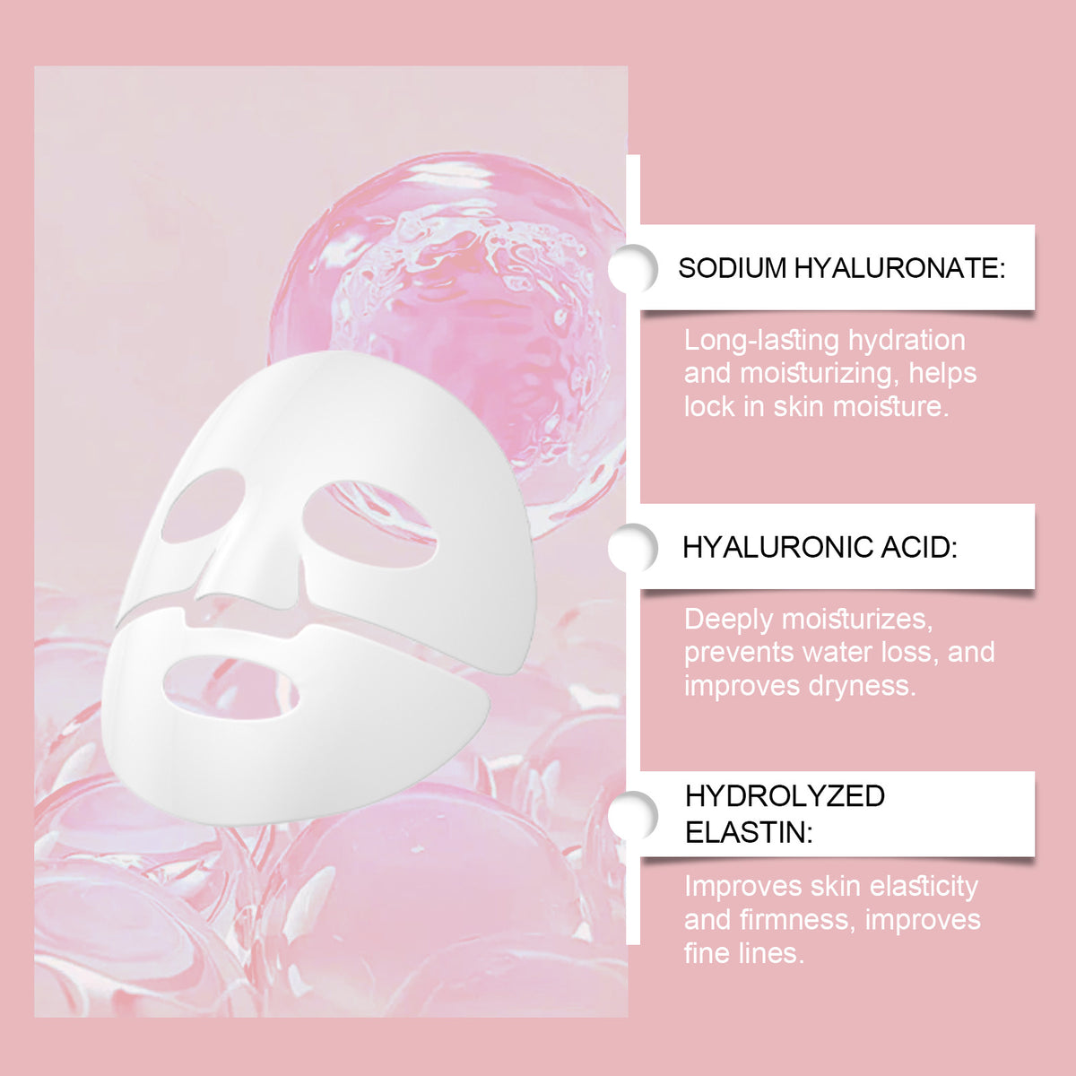 Collagen Deep Moisturizing Facial Mask Pack - Hydrating Skin Care Sheet