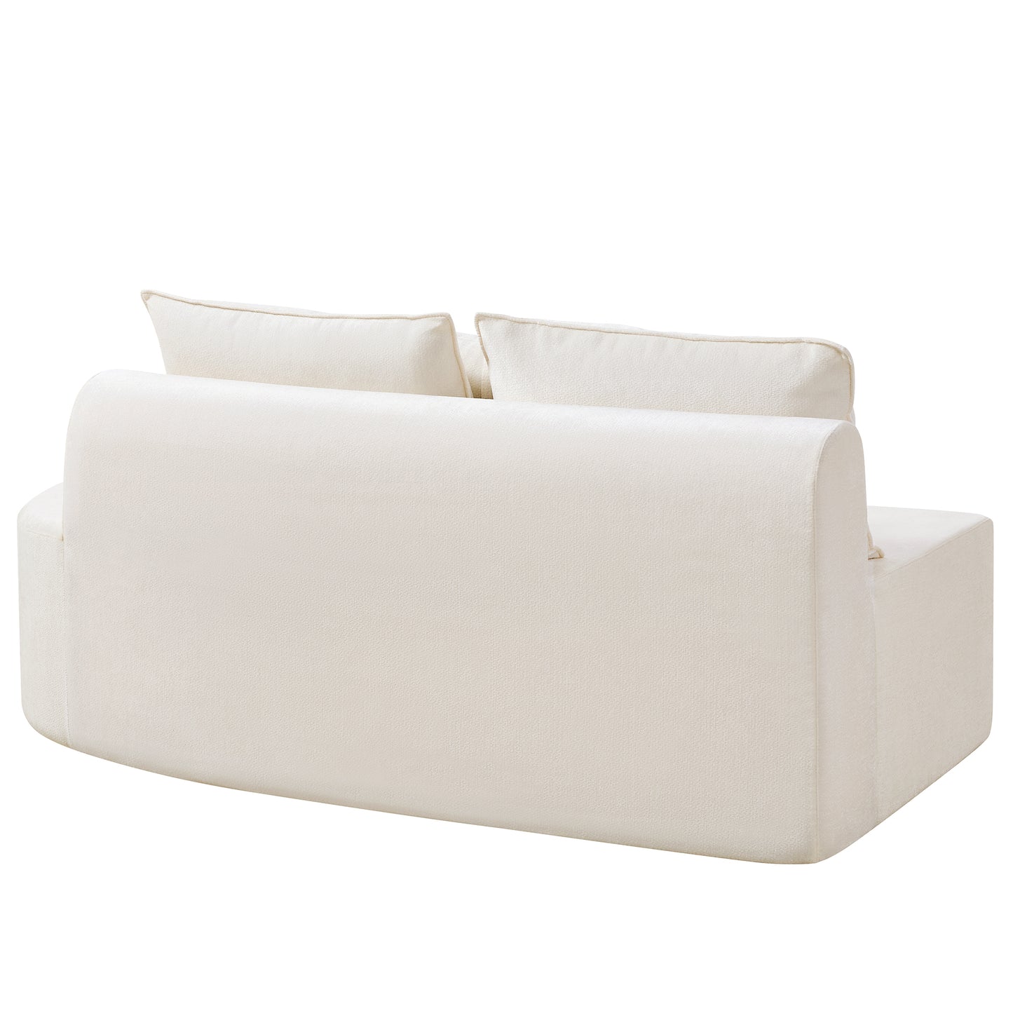 138.6 Modern Curved Modular Sectional Sofa With High-Density Fully