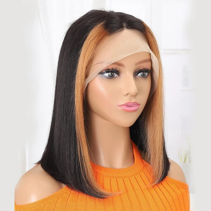 Women's Personalized Lace Straight Wig - Human Hair, Multiple Lengths
