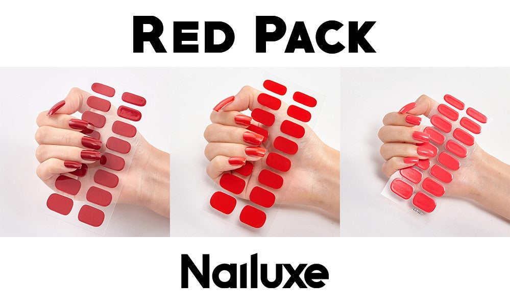 Solid Color Nail Art Wraps - 16 Piece Adhesive Nail Stickers Set
