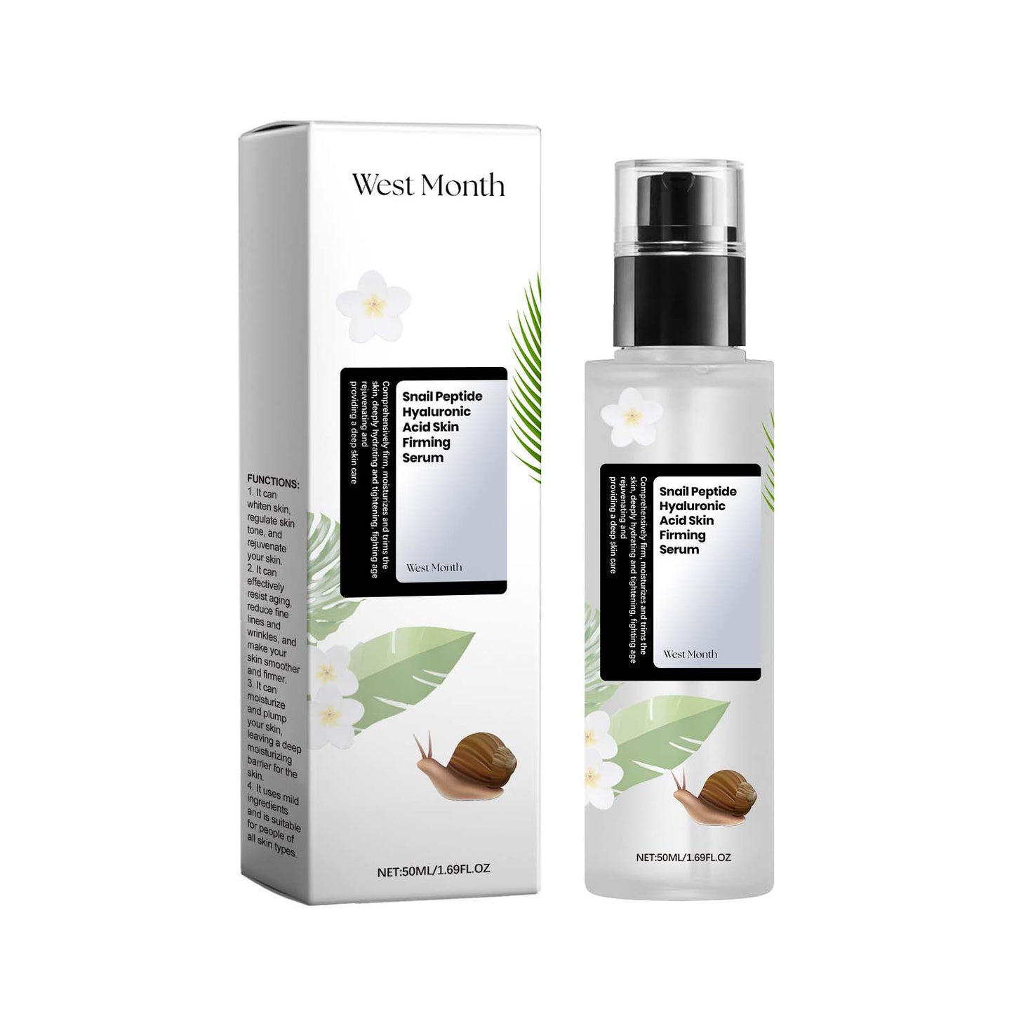 Snail Peptide & Hyaluronic Acid Firming Serum - 50ml Anti-Aging Skin Care