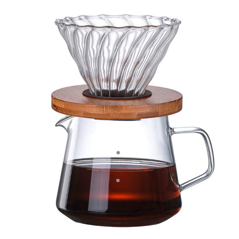 Heat-Resistant Glass Coffee Maker Cup Set with Variants of 400ml and 600ml
