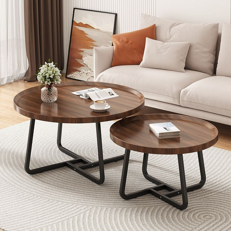 Modern Round Solid Wood Tea Table for Living Room & Small Apartments