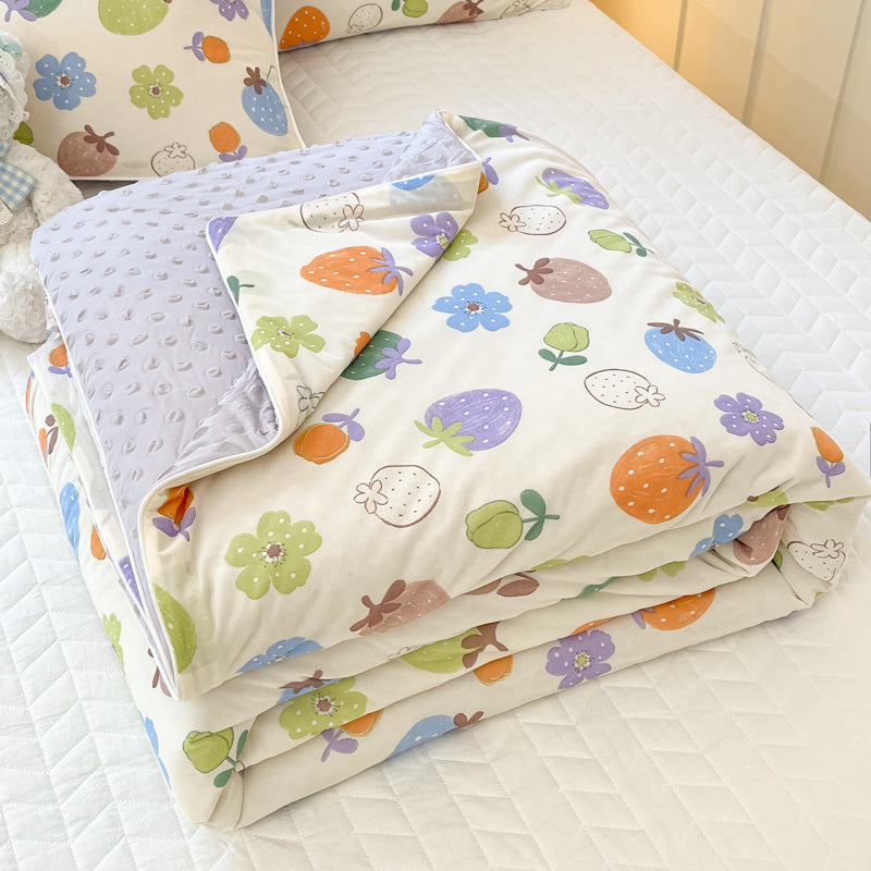 Summer Dormitory Single Cool Feeling Quilt - Multiple Sizes & Patterns