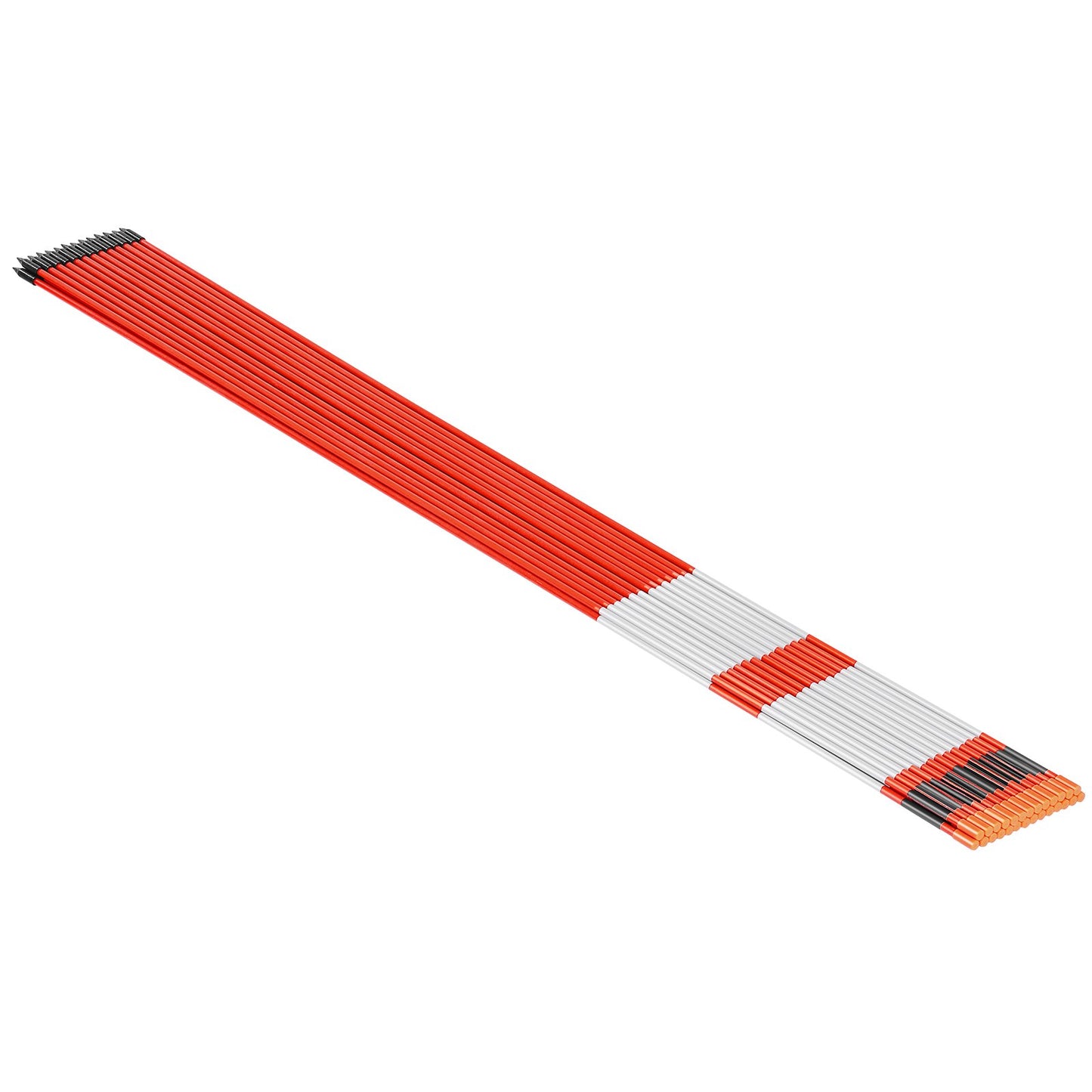 Reflective Driveway Markers 48 Inch Snow Stakes Orange 200Pcs - Garden & Safety