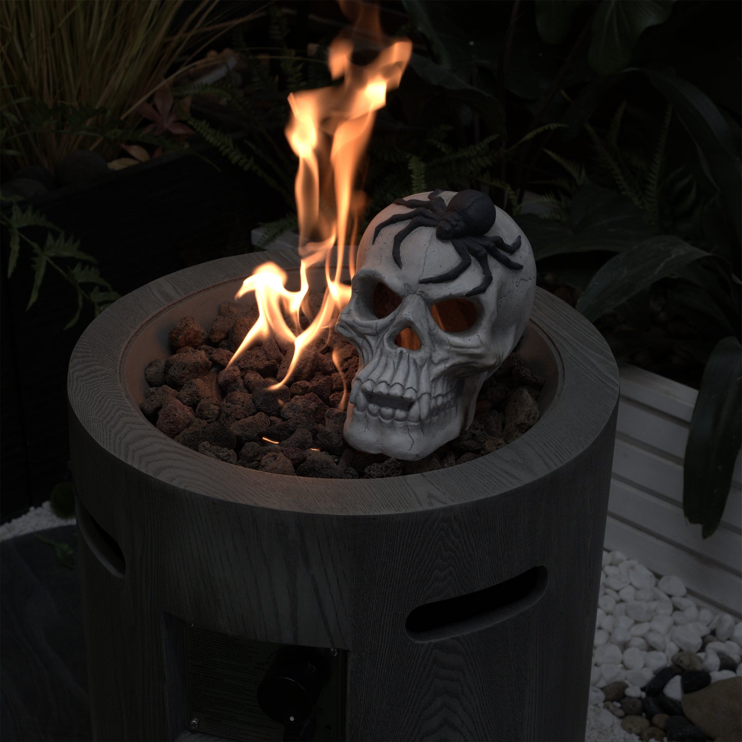 Demon Skull Halloween Decoration for Fireplaces and Fire Pits