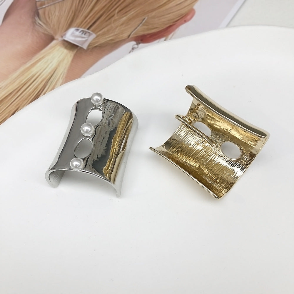Pearl U-Shaped Hair Barrette - Alloy Hair Hook Clip
