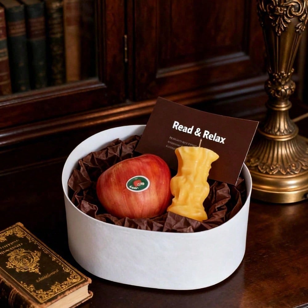 Bitten Apple Scented Candle - Unique Gift Box Decor