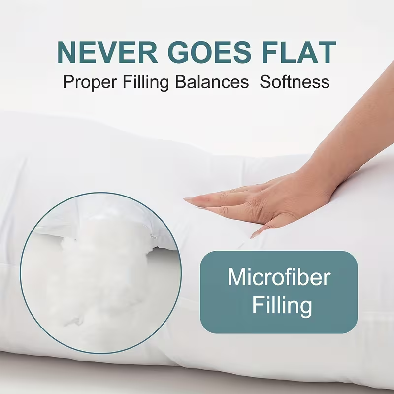 Ergonomic Full-Body Pillow - Extra Long 20x54 Inch for Side Sleepers