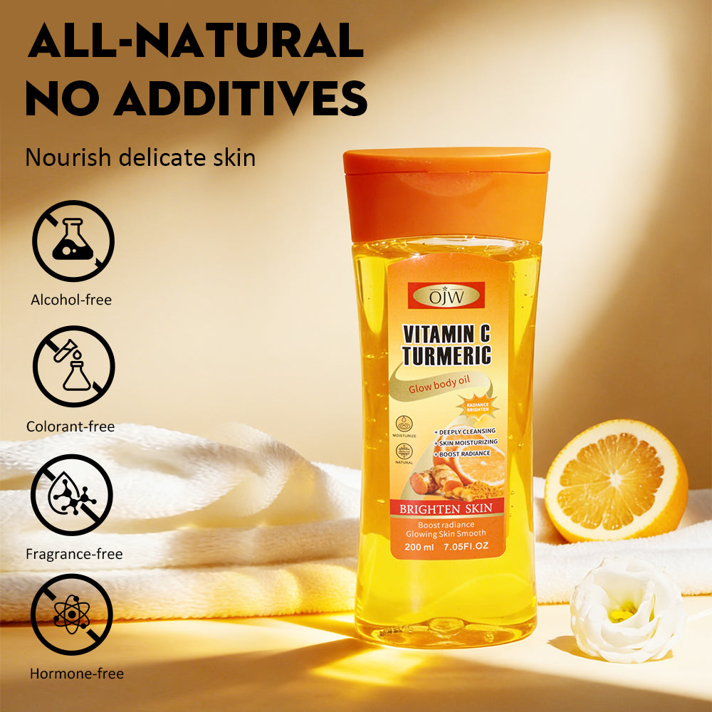 Turmeric Glow Body Oil - Nourishing Massage Oil for Dry Skin 200ml