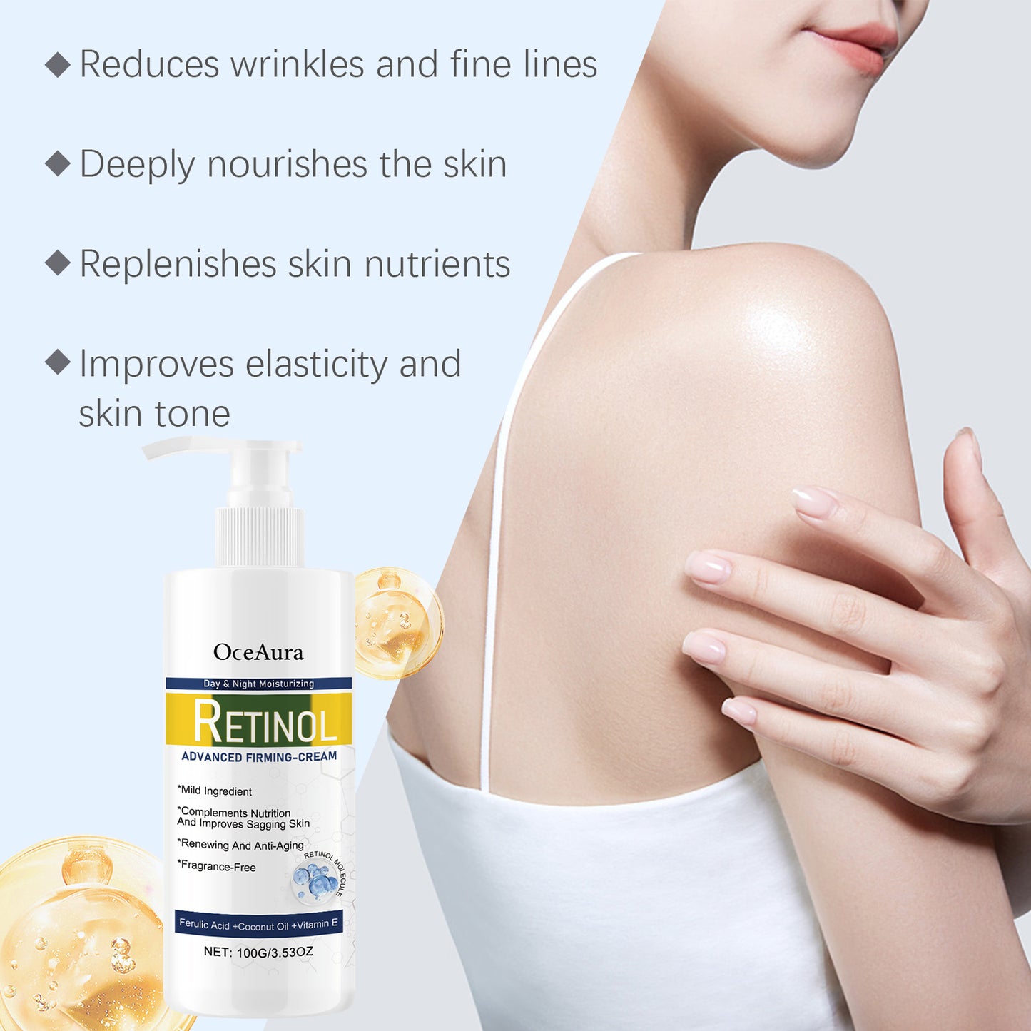 Firming Body Cream with Retinol - Moisturizing Anti-Aging Skin Treatment