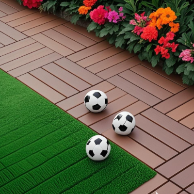 Interlocking Deck Tiles 44 Pack Waterproof Outdoor Patio Flooring 12x12 Square