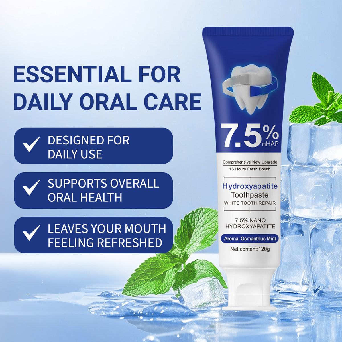 Hydroxyapatite Toothpaste - Antibacterial, 120g