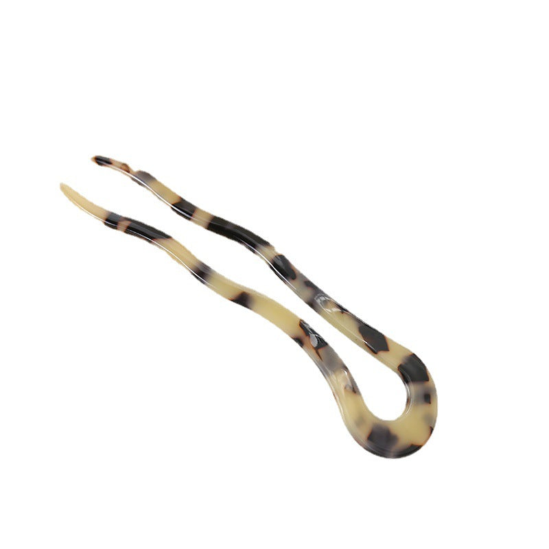 Acetate U-Shaped Hairpin - Korean Style