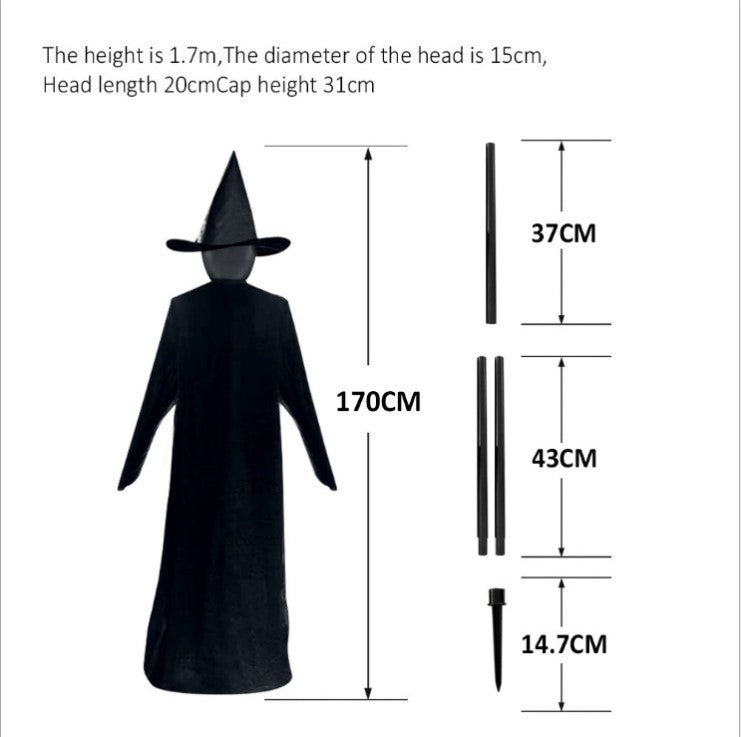 Halloween Witch Decorations Set for Ghost House Layouts - Party Props