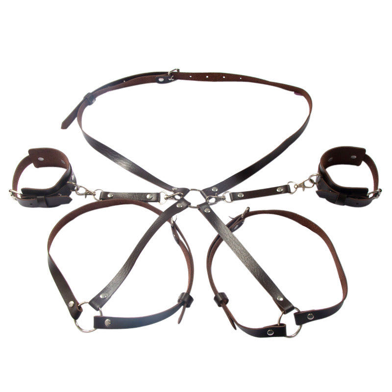 Sexy Leather Girth for Adults - Hip Hop Style, Adjustable, 2cm Width