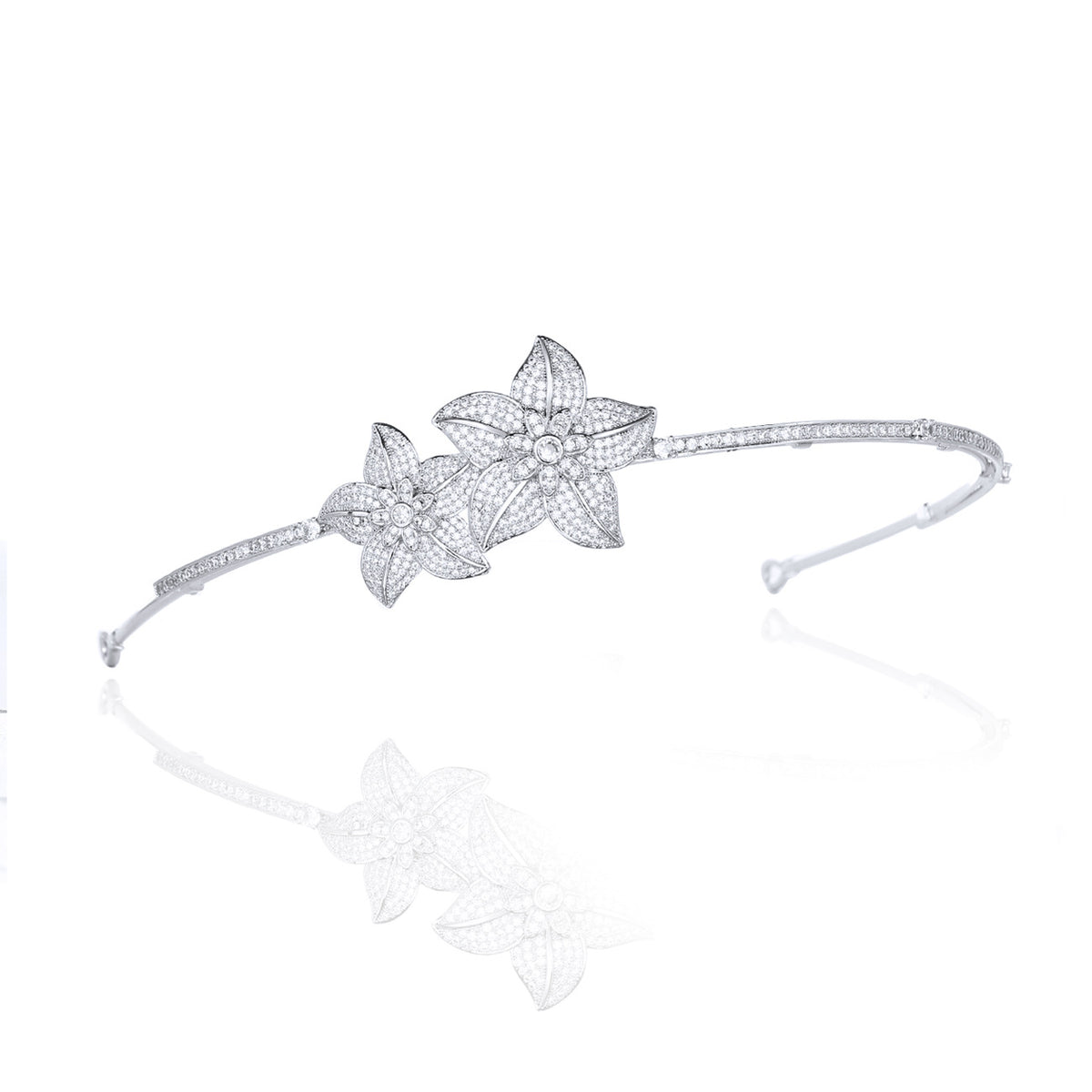 Crown Copper Hair Clip - White Gold Plated