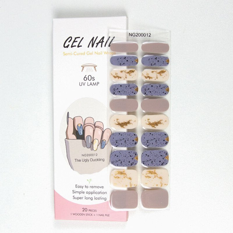 Semi Cured Gel Nail Stickers - Transparent