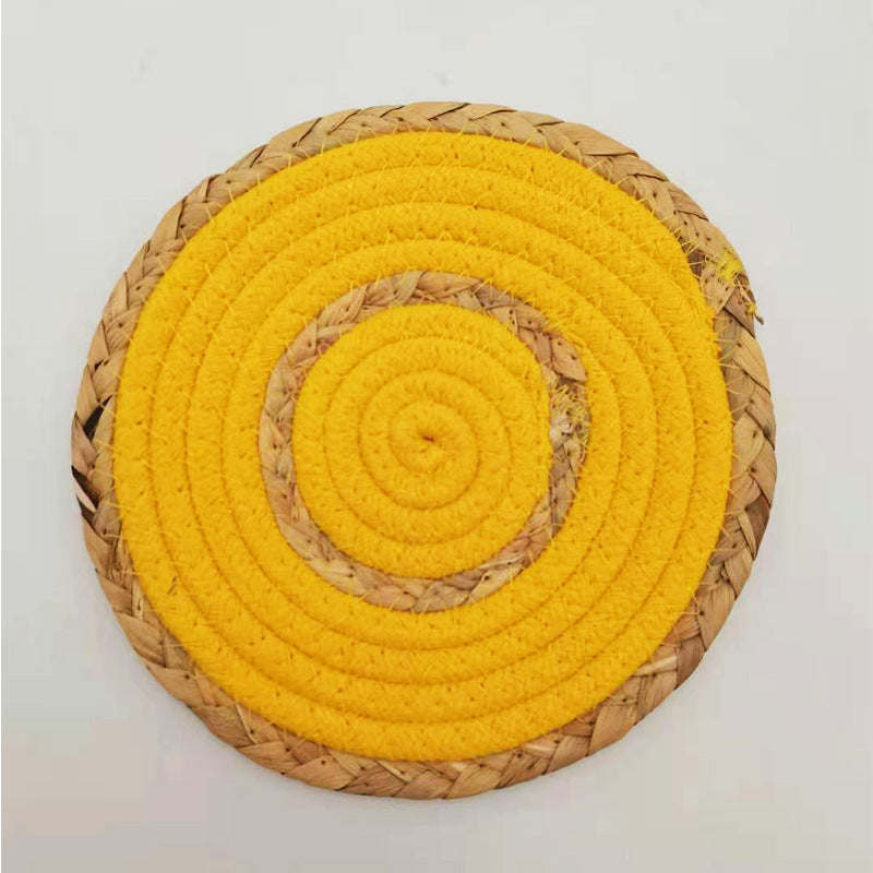 Cotton String Placemat Set - Round, Rectangular, Multi-Size Home Dinnerware