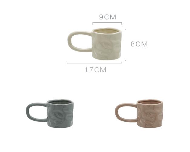 Solid Color Porcelain Coffee Cup 301-400ml Modern Kitchenware