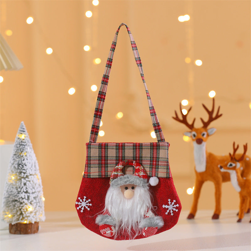 Christmas Cartoon 3D Doll Candy Gift Bag with Holiday Design