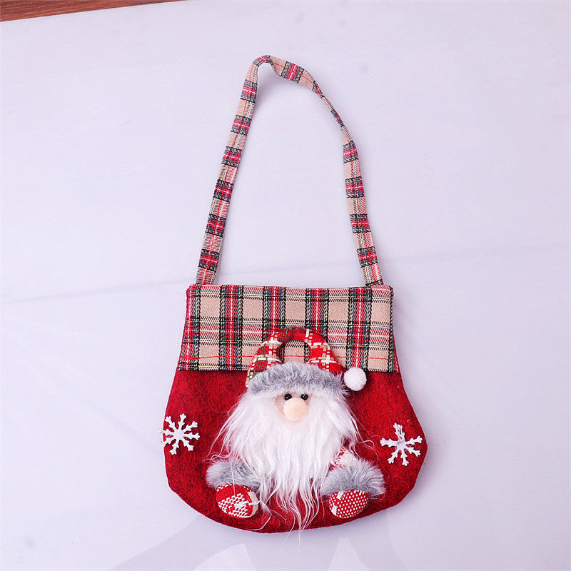 Christmas Cartoon 3D Doll Candy Gift Bag with Holiday Design