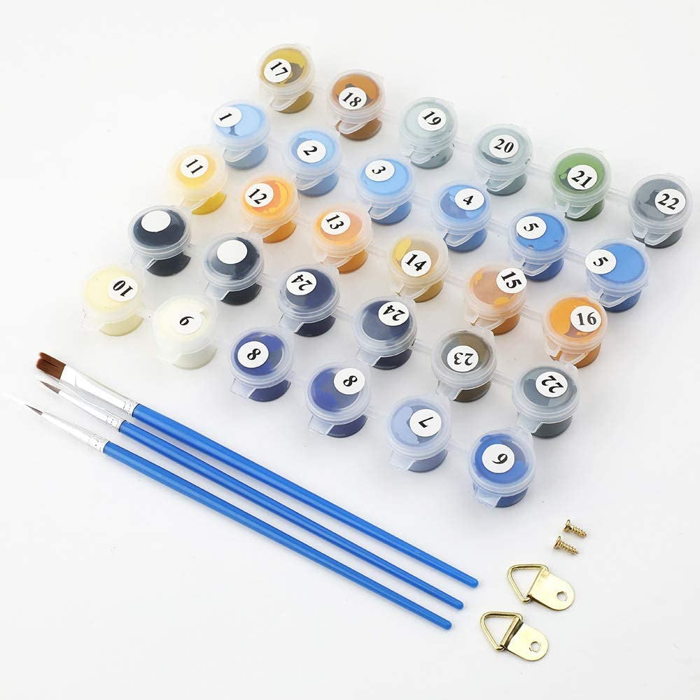 DIY Color Filling Oil Painting Kit - Hand-Painted Canvas for Art Enthusiasts